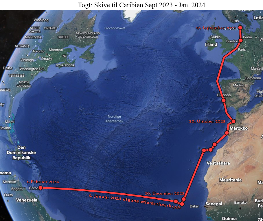 Gasteplads på atlanterhavskryds 2024 - Sejl med som gast fra Danmark til Caribien i 2023-24 